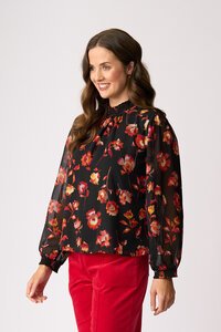 Memo Contrast Trim Top