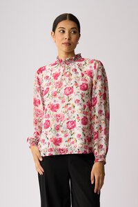 Memo Contrast Trim Top