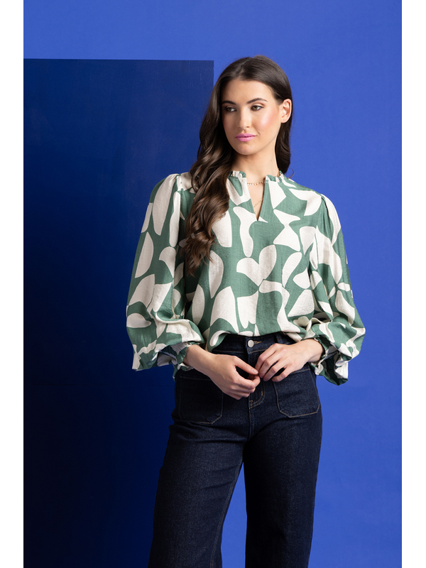 Leila + Luca Long Sleeve Movement Blouse
