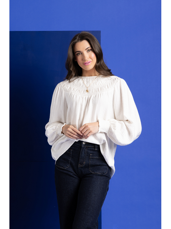 Seeking Lola Soft White Devotion Top