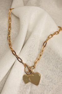 She Jewellery Linked Hearts Necklace 
