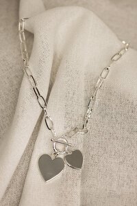 She Jewellery Linked Hearts Necklace 