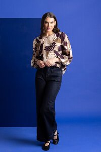 Seeking Lola Royal Plum Brilliance Blouse