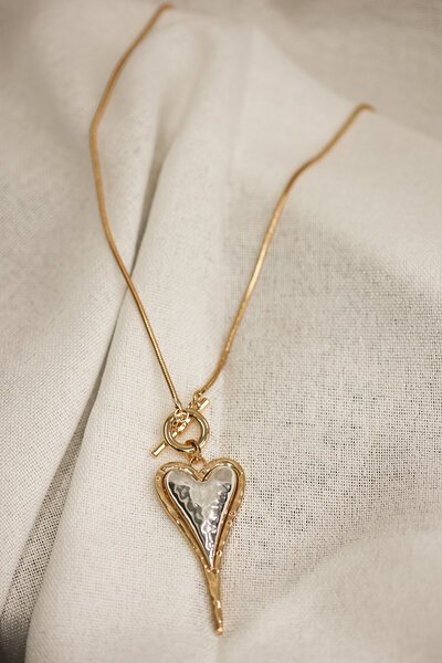 She Jewellery Sculpted Heart Necklace-accessories-Hello Cyril.