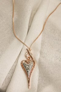 She Jewellery Sculpted Heart Necklace