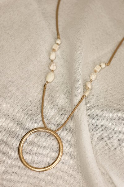 She Jewellery Ivory Halo Necklace-accessories-Hello Cyril.