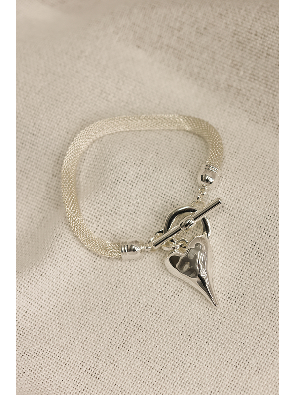 She Jewellery Mesh Heart Bracelet