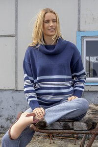 Elm Striped Roll Neck Sweater