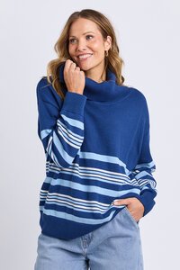 Elm Striped Roll Neck Sweater