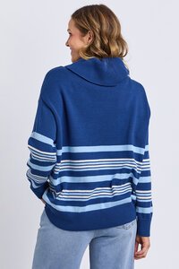 Elm Striped Roll Neck Sweater