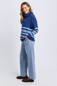 Elm Striped Roll Neck Sweater