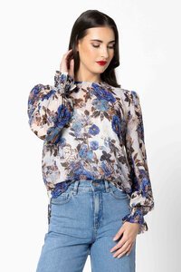 Leila + Luca Azure Carnation New York Top