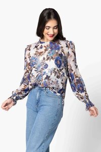 Leila + Luca Azure Carnation New York Top