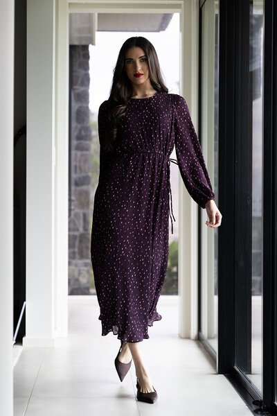 Seeking Lola Cranberry Crush Cat Walk Maxi Dress-10.4.26-Hello Cyril.