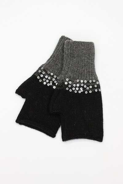 Alice + Lily Wool Angora Fingerless Sequin Gloves-shop-by-label-Hello Cyril.