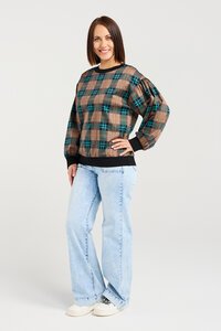 Seduce Emily Plaid top 