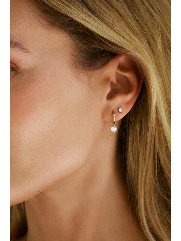 Edblad Crown Hoops Gold Earrings