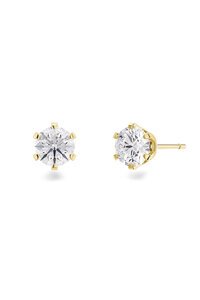 Edblad Crown Stud Large Gold Earrings