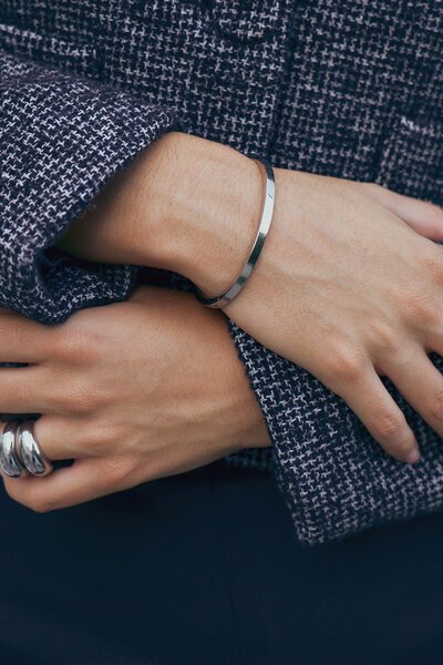 Edblad Fave Large Silver Bangle-accessories-Hello Cyril.