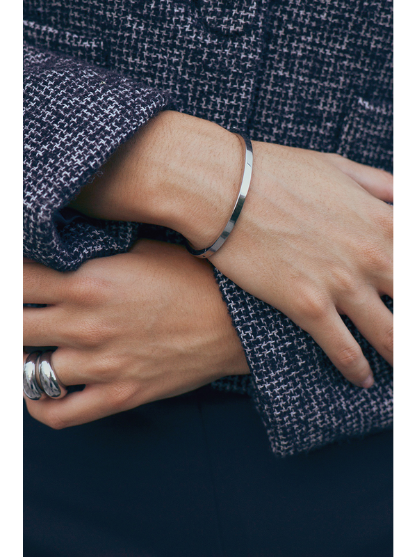 Edblad Fave Large Silver Bangle