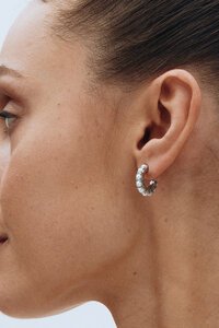 Edblad Lilo Hoops Small Silver Earrings