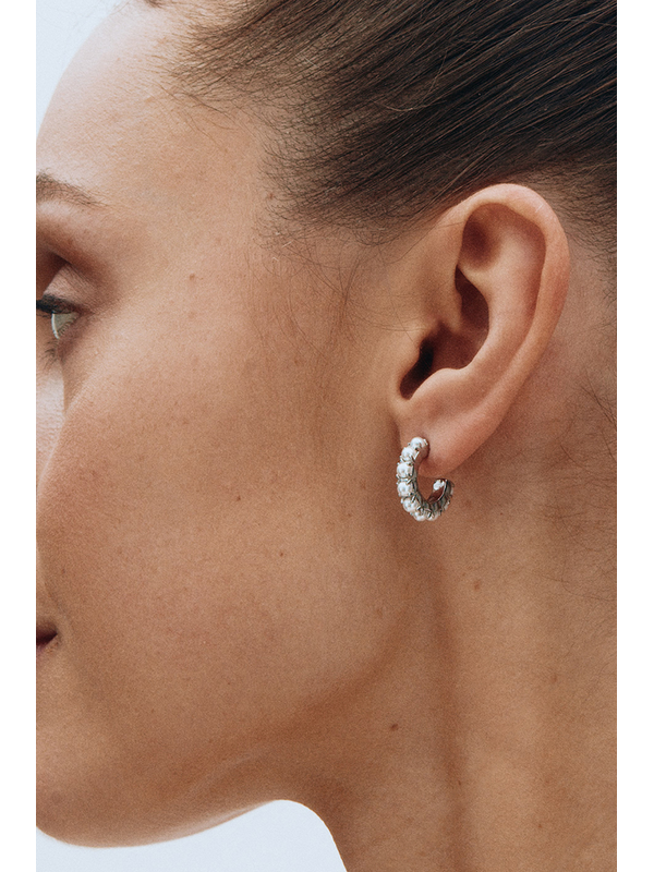 Edblad Lilo Hoops Small Silver Earrings