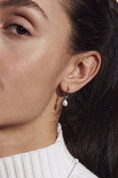 Edblad Perla Hoops Silver Earrings-accessories-Hello Cyril.