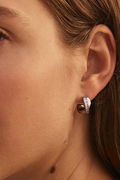 Edblad Andorra Duo Cresoles Silver Small Earrings-shop-by-label-Hello Cyril.