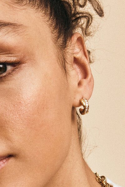 Edblad Andorra Duo Creoles Small Gold Earrings-shop-by-label-Hello Cyril.