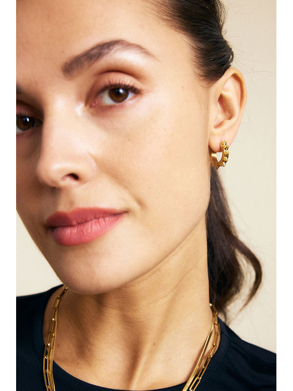 Edblad Peak Hoops Icon Medium Gold Earrings