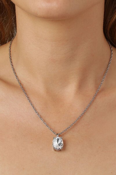 Dyrberg Kern Barga Silver Crystal Necklace-shop-by-label-Hello Cyril.