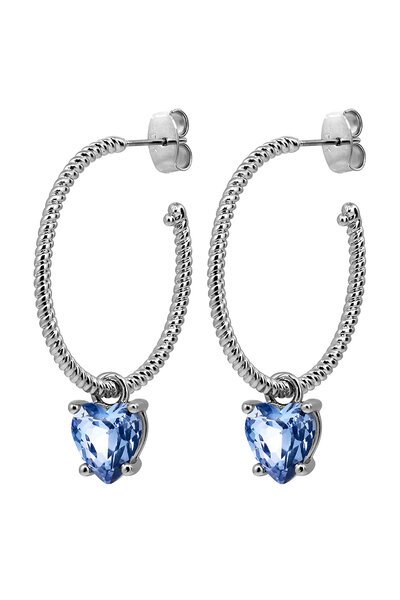 Dyrberg Kern Elana Silver Light Blue Earrings-shop-by-label-Hello Cyril.