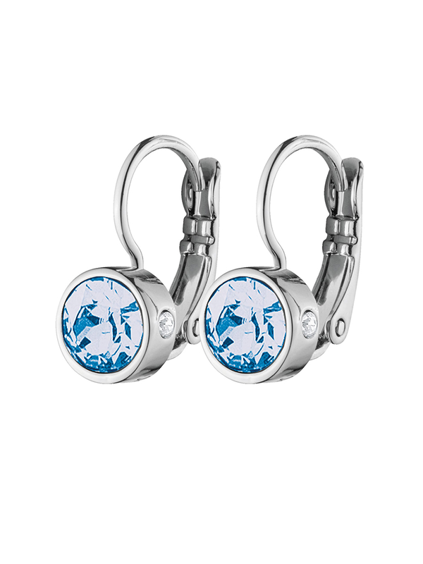 Dyrberg Kern Madu Silver Light Sapphire Earrings