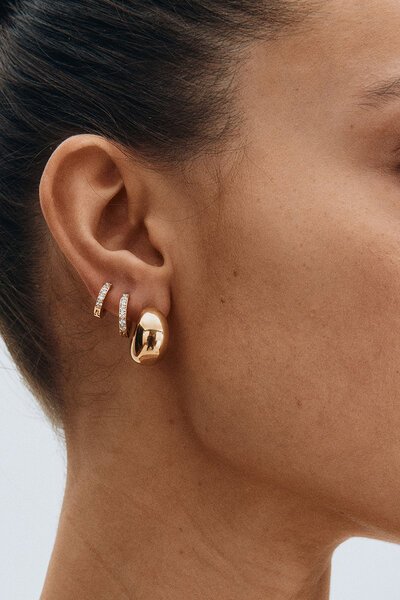 Edblad Glow Medium Hoops Gold Earrings-shop-by-label-Hello Cyril.