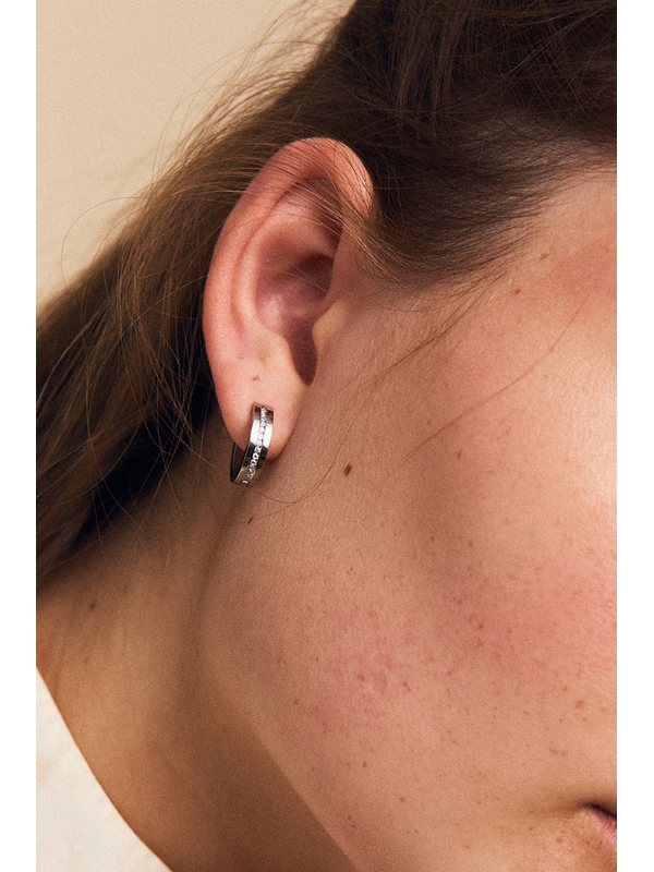 Edblad Josefin Hoops Silver Earrings