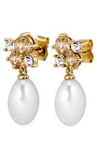 Dyrberg Kern Petun Gold Golden Pearl Earrings