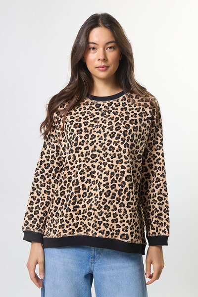 Stella + Gemma Newport Snow Leopard Sweat-shop-by-label-Hello Cyril.