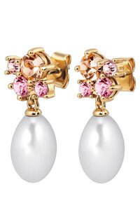 Dyrberg Kern Petun Gold Rose Pearl Earrings