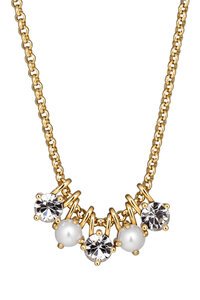 Dyrberg Kern Phila Gold Crystal Pearl Necklace