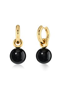 Edblad Aura Hoops Large Black Gold Earrings