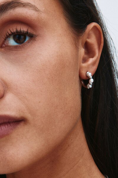 Edblad Margot Hoops Small Silver Earrings-accessories-Hello Cyril.