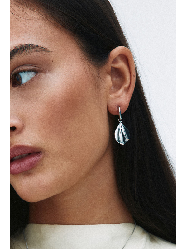 Edblad Petal Hoops Silver Earrings