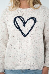 Fria The Label Melange Heart Jumper 