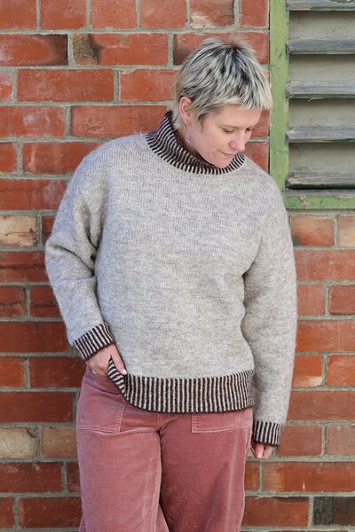 Fria The Label Two Tone Rib Jumper-shop-by-label-Hello Cyril.