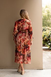 Fria The Label Vintage Peony Button Through Dress