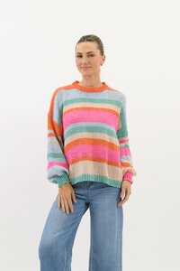 Worthier Ashlyn Rainbow Stripe Knit