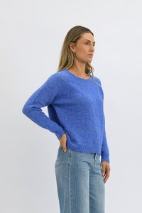 Worthier Azure Wool Blend Soft Brushed Knit Jumper 