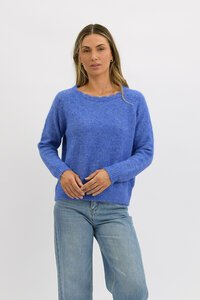 Worthier Azure Wool Blend Soft Brushed Knit Jumper 