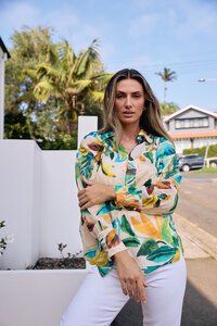 Worthier Glide Linen Printed Shirt