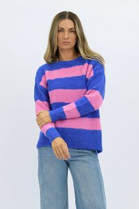 Worthier Mika Wool Blend Relaxed Fit Stripe Knit